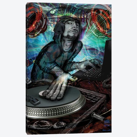 DJ Dude Canvas Print #JIE19} by Jumbie Canvas Art