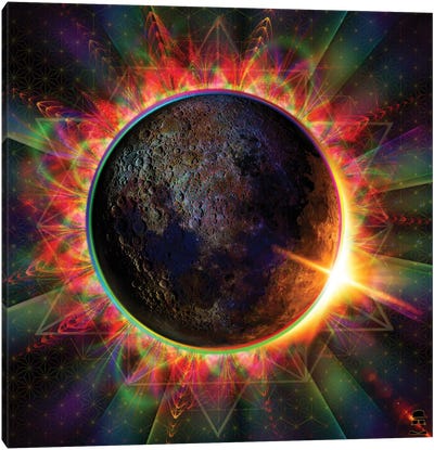 Eclipse Canvas Art Print - Psychedelic & Trippy Art