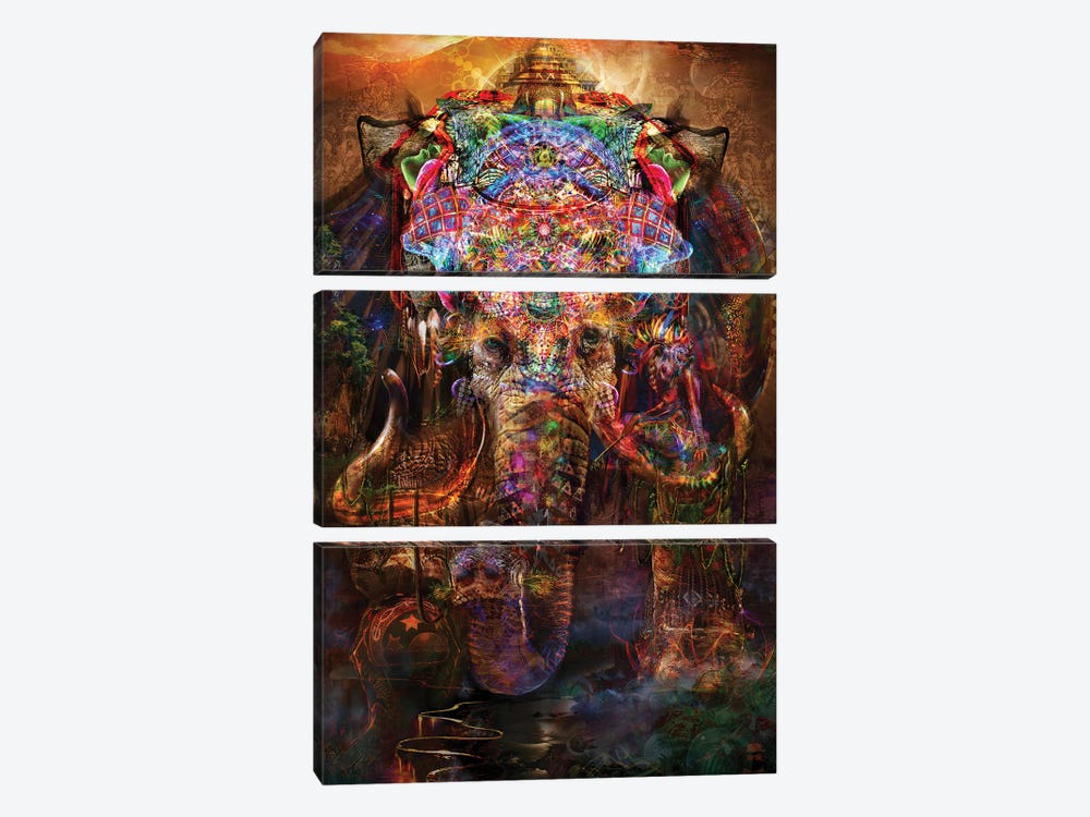 Ganesha by Jumbie 3-piece Canvas Print