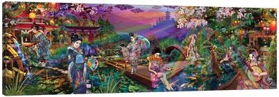 Geisha Garden Canvas Art Print - Psychedelic Dreamscapes