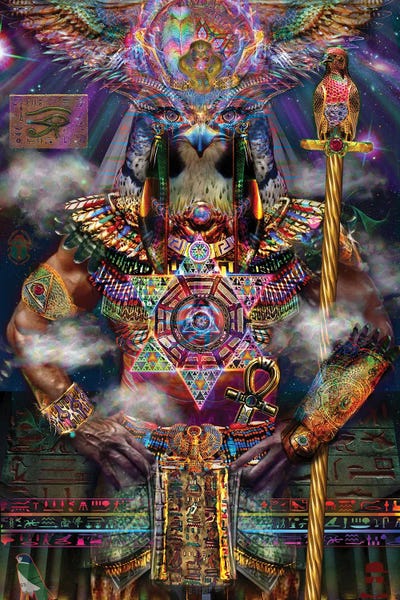 Horus by Jumbie multi panel art