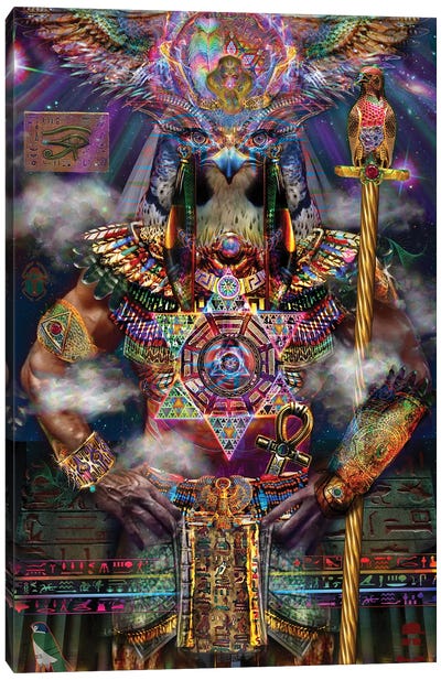 Horus Canvas Art Print - Psychedelic & Trippy Art
