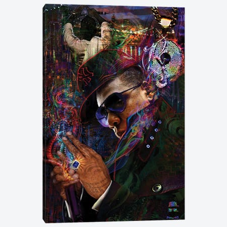 Jay Z Canvas Print #JIE38} by Jumbie Canvas Art