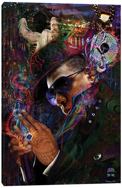 Jay Z Canvas Art Print - Psychedelic & Trippy Art