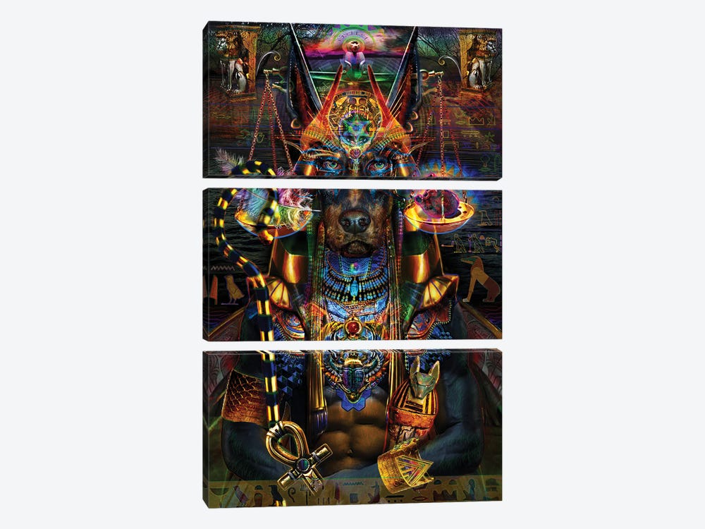 Anubis by Jumbie 3-piece Canvas Art Print