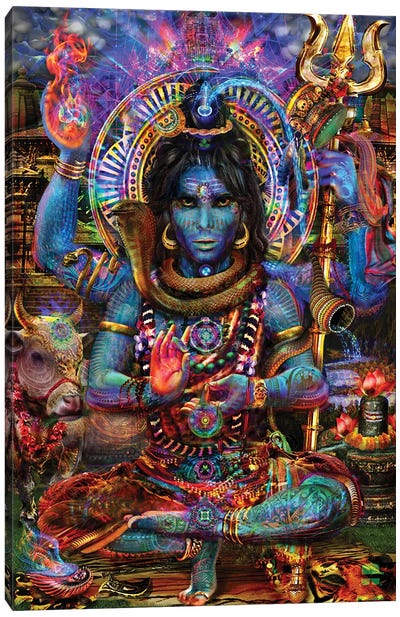 Shiva Canvas Art Print - Psychedelic & Trippy Art