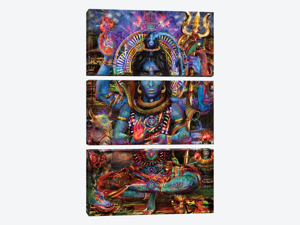 Shiva by Jumbie 3-piece Canvas Art