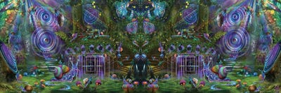 Sound Garden Mirror With Snails by Jumbie multi panel art