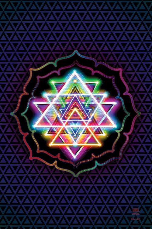 Sri Yantra Portrait by Jumbie wall art