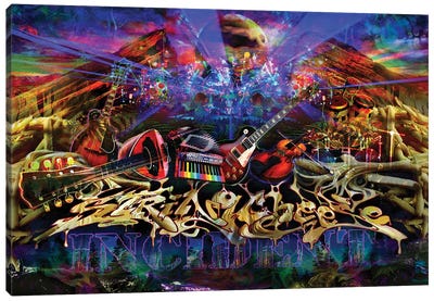 String Cheese Red Rocks Canvas Art Print - Psychedelic & Trippy Art
