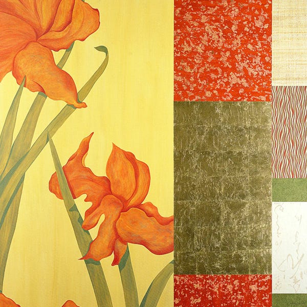 Julieann Johnson: The Golden Rain & Flower II by Julieann Johnson