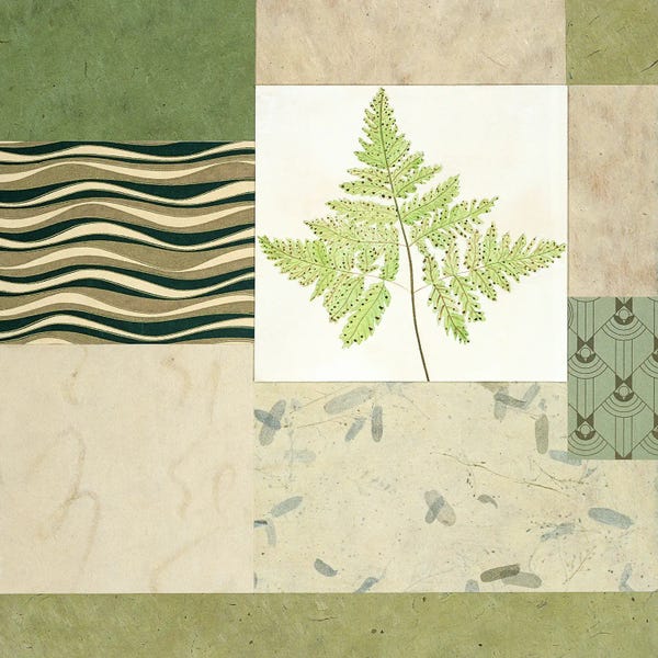 Fine Art Print: Collage Panel With Fern I by Julieann Johnson