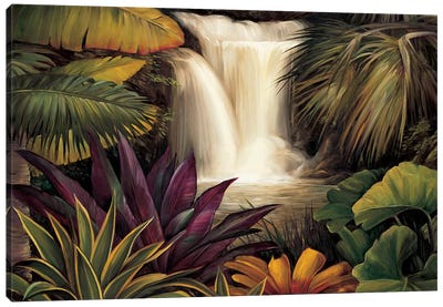 Sacred Pool II Canvas Art Print - Tropical Leaf Art