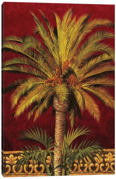 Canary Palm Canvas Art Print - Tree Close-Up Art