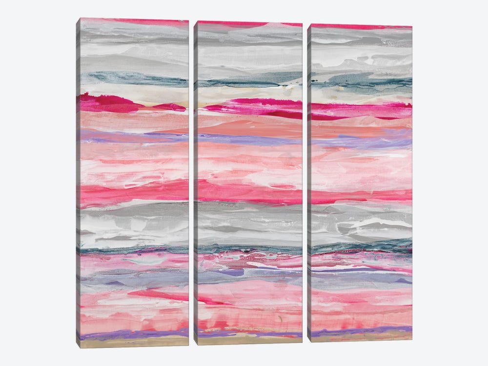 Pink Degrees by Jeff Iorillo 3-piece Canvas Artwork