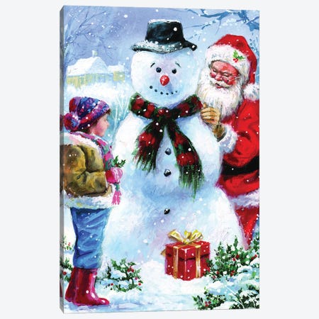 Joyful Santa Canvas Print #JIT2} by Jim Mitchell Canvas Art Print