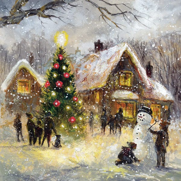 Christmas: Tree Lighting by Jim Mitchell