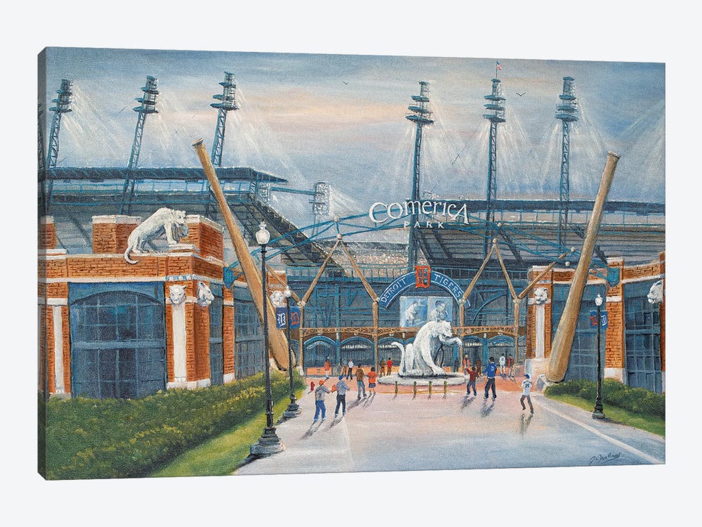 Comerica Park, Harwell Gate by Jim Williams 1-piece Canvas Print
