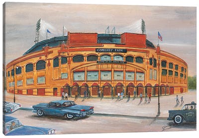 Comiskey Park Canvas Art Print - Stadium Art