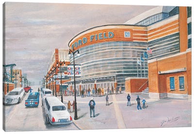 Ford Field Canvas Art Print - Sports Lover