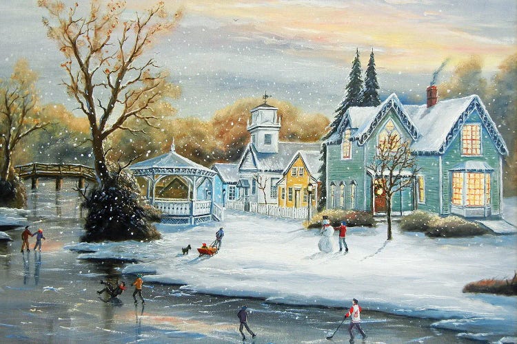Mill Race Winter by Jim Williams wall art