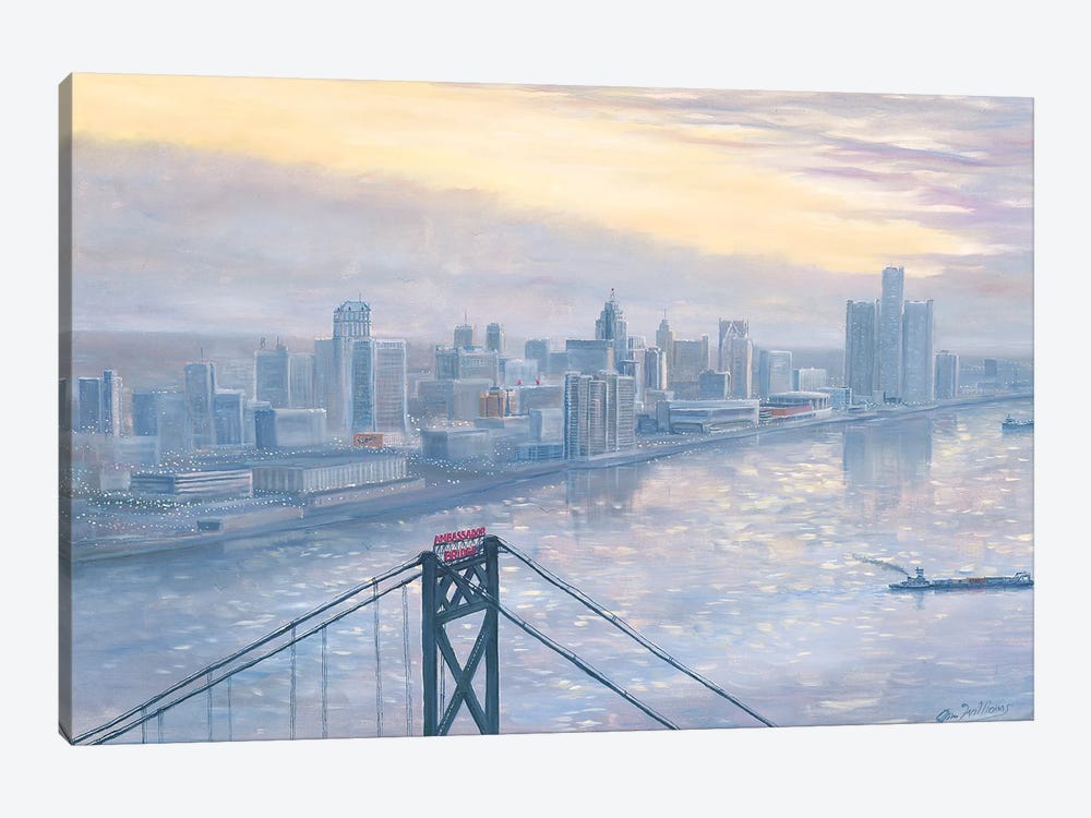 Riverfront at Daybreak by Jim Williams 1-piece Art Print
