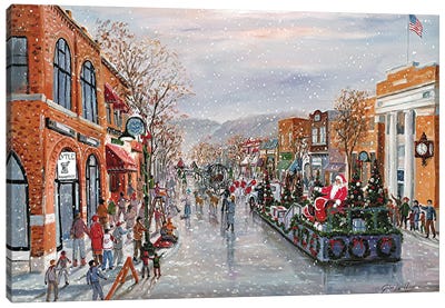 Rochester Christmas Parade Canvas Art Print - Rochester Art