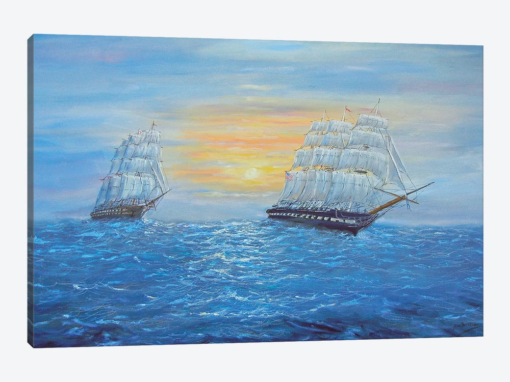 Ship USS Constitution by Jim Williams 1-piece Canvas Art Print