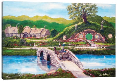 The Shire Canvas Art Print - Best Selling Fantasy Art