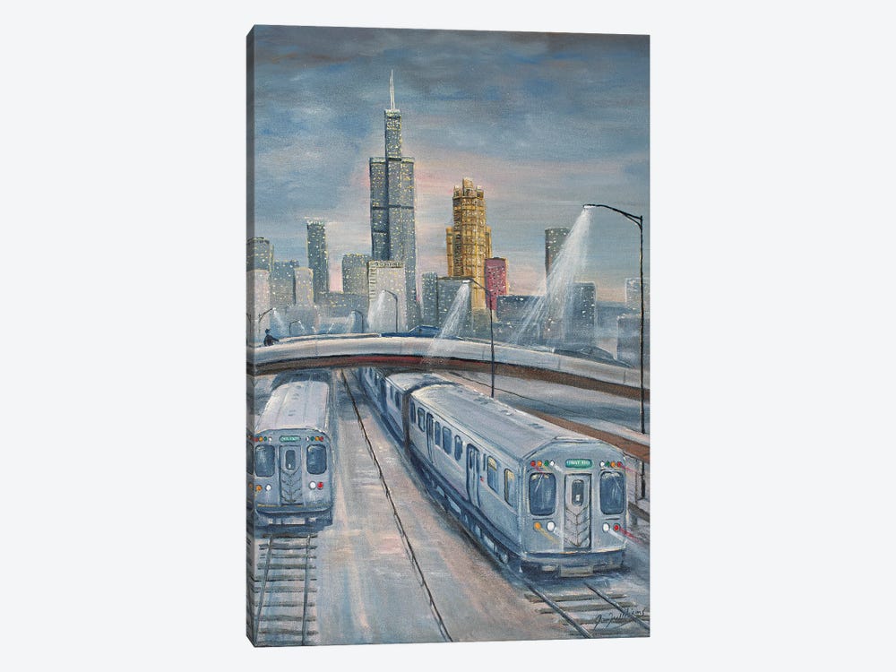 Twilight Trains by Jim Williams 1-piece Canvas Art