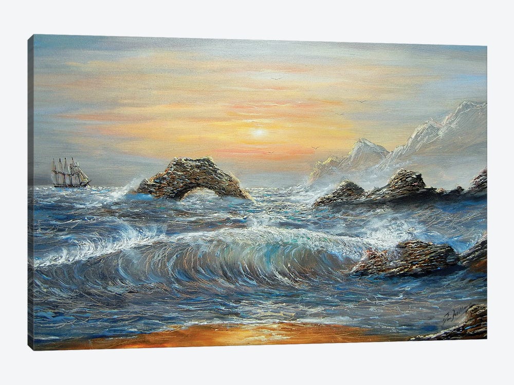 Wendis Bathroom California Coast by Jim Williams 1-piece Canvas Artwork