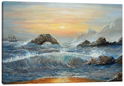 Wendis Bathroom California Coast Canvas Art Print