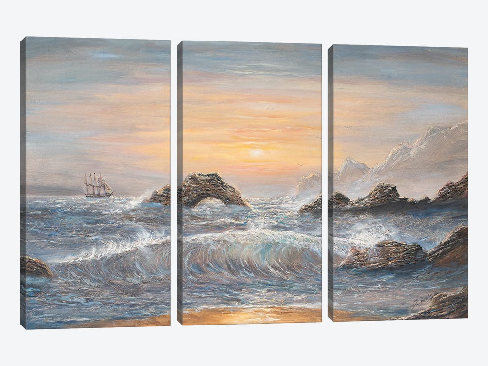 California Coast by Jim Williams 3-piece Canvas Art Print