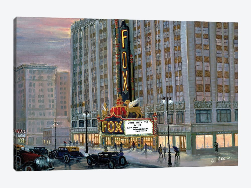 Fox Theater by Jim Williams 1-piece Canvas Artwork