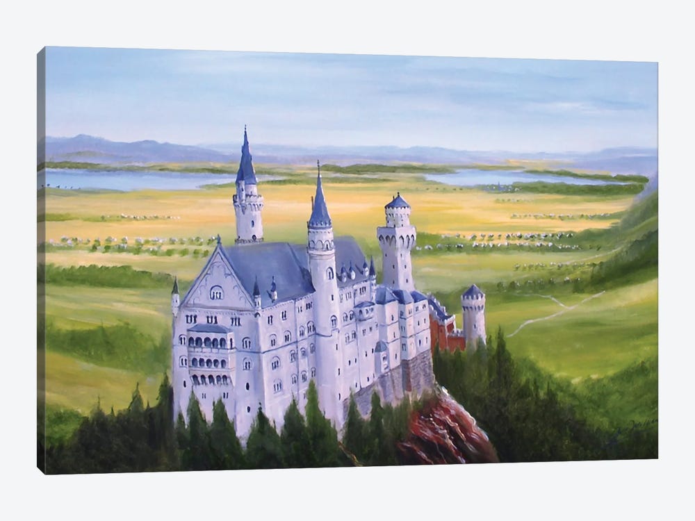 Castle Neuschwanstein View by Jim Williams 1-piece Canvas Art Print