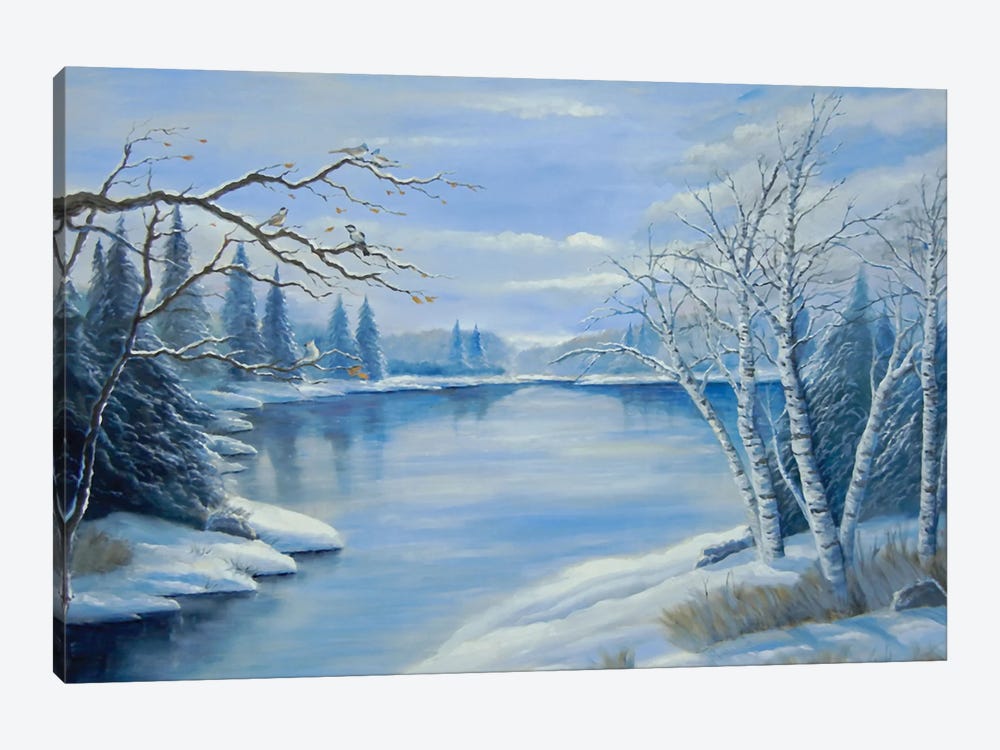 Winter Lake by Jim Williams 1-piece Canvas Print