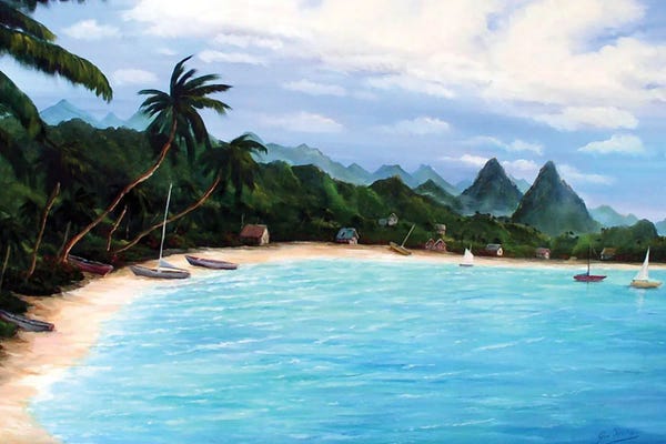 Artistic Travels: St. Lucia Beach by Jim Williams