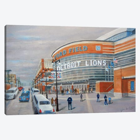 Ford Field, Detroit Lions Canvas Print #JIW66} by Jim Williams Canvas Art