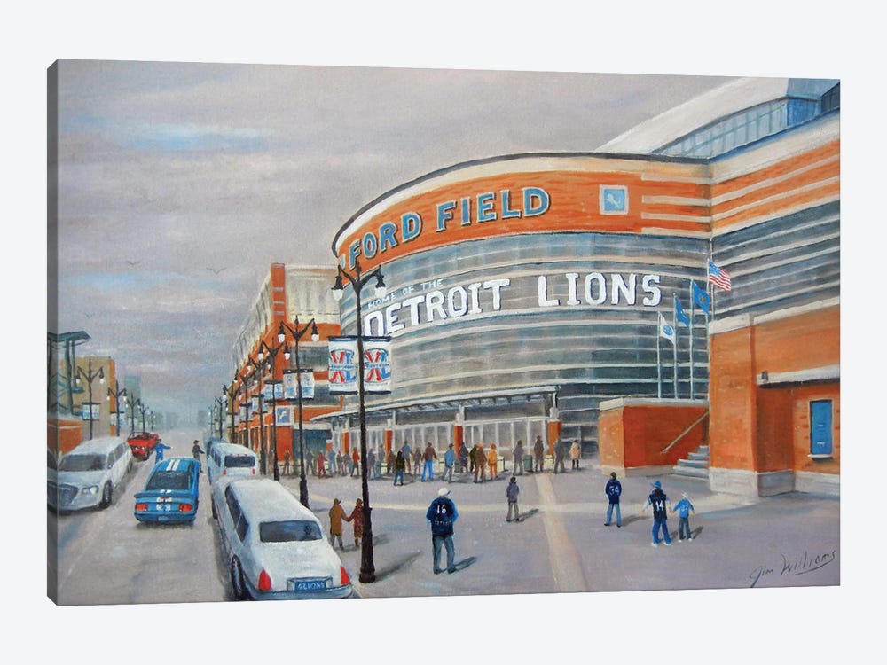 Ford Field, Detroit Lions by Jim Williams 1-piece Canvas Artwork