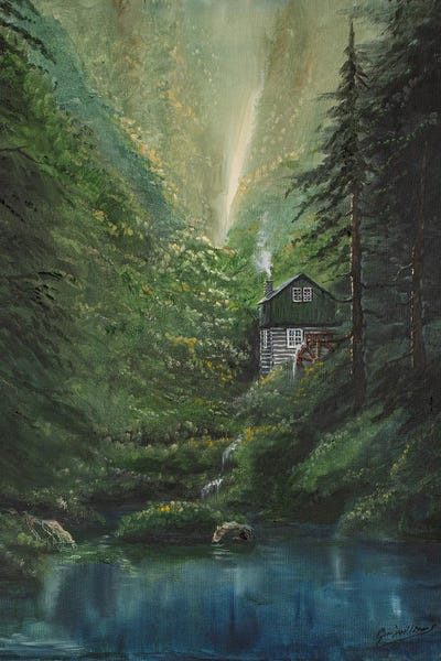 Jim Williams: Misty Canyon Cabin by Jim Williams