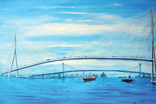 Jim Williams: Gordie Howe Bridge by Jim Williams