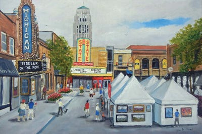 Canvas Print: Ann Arbor University Street by Jim Williams - thumbnail
