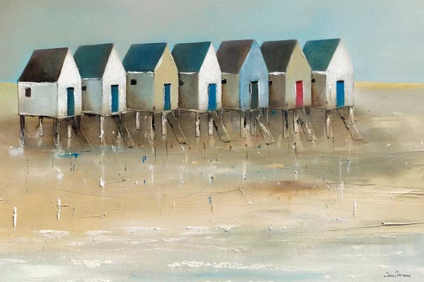 Houses: Beach Cabins I by Jean Jauneau