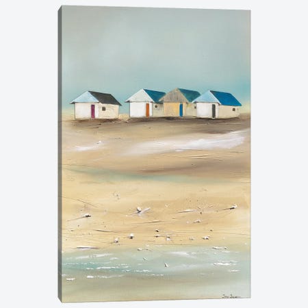 Beach Cabins IV Canvas Print #JJA4} by Jean Jauneau Art Print