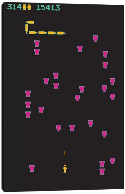 Beer Snake Canvas Art Print - Space Invaders