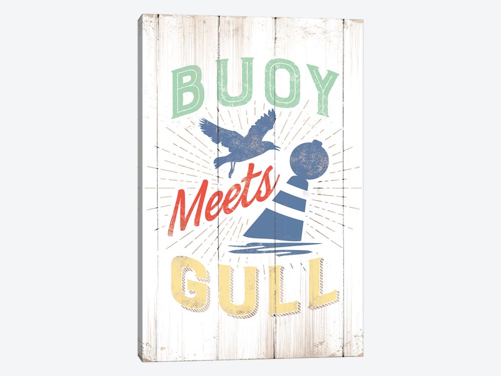 Buoy Meets Gull by JJ Brando 1-piece Art Print