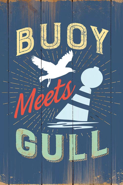 Buoy Meets Gull In Blue