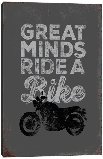 Great Minds Canvas Art Print - Motorcycle Art