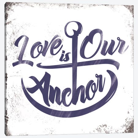 Love Anchor Canvas Print #JJB37} by JJ Brando Canvas Art