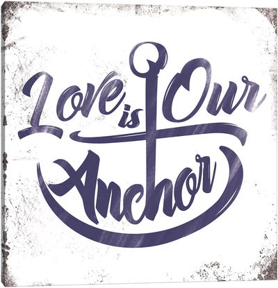 Love Anchor Canvas Art Print